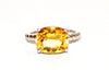 East & West Citrine Ring